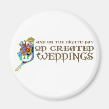 Dios creó bodas imán de nevera