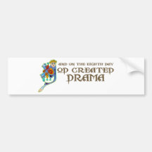 Dios creó drama etiqueta de parachoque