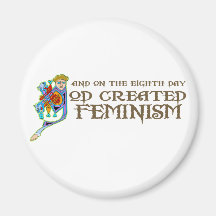 Dios creó feminismo imanes para frigoríficos
