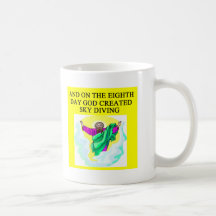 dios creó paracaidismo taza