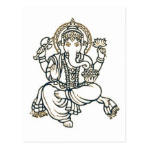 Dios de la deidad hindú de Ganesha Postales