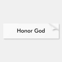 Dios del honor pegatina de parachoque