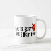 Dios es ocupado puede yo le ayuda tazas