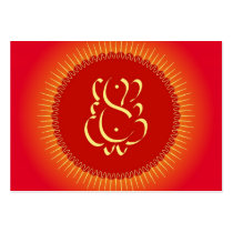 Dios Ganesha con los rayos del sol tarjetas de negocio