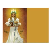 ¡Dios julio!  Felices Navidad suecas Postal