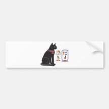 Diosa Bastet del gato egipcio Etiqueta De Parachoque