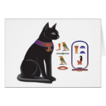Diosa Bastet del gato egipcio Tarjeta