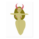 Diosa de cuernos tarjetas postales