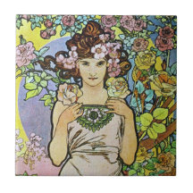 Diosa de la flor azulejos