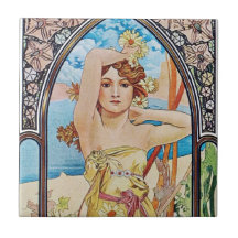 Diosa de la margarita azulejo ceramica