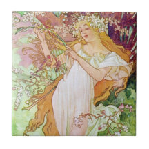 Diosa de la primavera teja cerámica