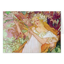 Diosa de la primavera felicitación