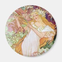 Diosa de la primavera imanes para frigoríficos