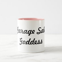Diosa de la venta de garaje tazas