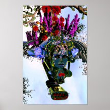 Diosa fantástica de la flor poster