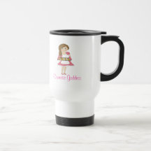 Diosa nacional (pelo marrón) taza