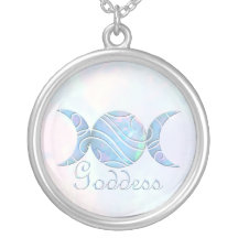 Diosa triple del ópalo de la luna colgante