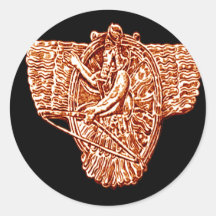 Dioses cons alas Mythology* *Sumerian Etiqueta Redonda