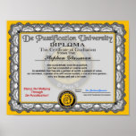 Diploma de De Pussification University Posters