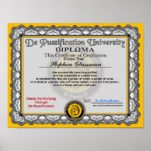 Diploma de De Pussification University Posters