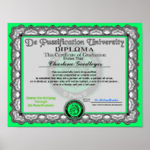 Diploma de De Pussification University Posters