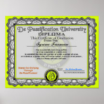 Diploma de De Pussification University Posters