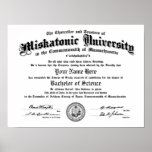 Diploma de la universidad de Miskatonic -- Mecanog Impresiones