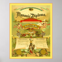 Diploma masónico (1891) posters