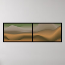 Díptica ocre del paisaje posters