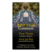 Dirección espiritual del fractal de la yoga holíst tarjetas de negocios