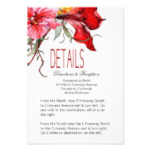 Direcciones de la acuarela de Botanica de la flora Invitaciones Personales