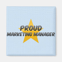 Director de marketing orgulloso imán de nevera