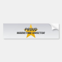 Director de marketing orgulloso pegatina de parachoque