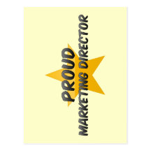 Director de marketing orgulloso tarjetas postales