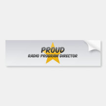 Director de programa de radio orgulloso pegatina de parachoque