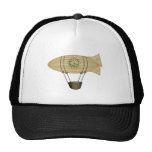 dirigible del zepelín del steampunk gorros  