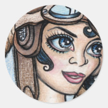 Dirigible Steamface experimental Pegatina