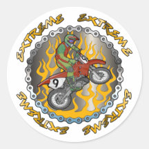 Dirtbike extremo pegatina redonda