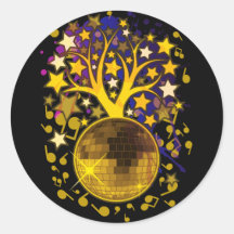 Disco_Ball Etiqueta Redonda