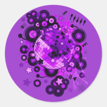 Disco_Ball Pegatinas Redondas