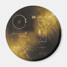 Disco de oro del viajero iman de nevera