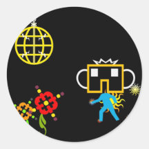 Disco Robo Pegatinas