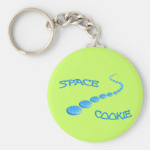 Disco volador de la galleta del espacio llaveros personalizados