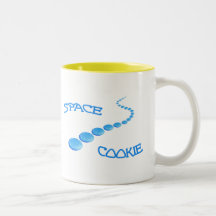 Disco volador de la galleta del espacio tazas de café