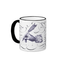 Diseñador de la fuente o taza del café elegante de