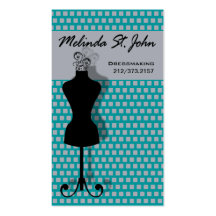 Diseñador de moda de costura del maniquí de la mod tarjeta de visita