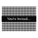Diseñador de moda elegante negro/blanco de Houndst Invitaciones Personalizada