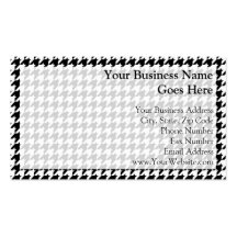 Diseñador de moda elegante negro/blanco de Houndst Tarjetas De Visita
