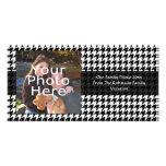 Diseñador de moda elegante negro/blanco de Houndst Tarjeta Personal Con Foto
