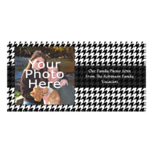 Diseñador de moda elegante negro/blanco de Houndst Tarjeta Personal Con Foto